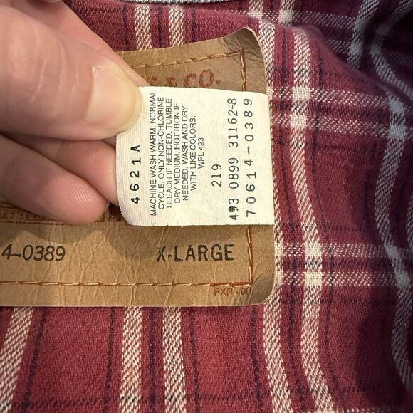 Levi’s Vintage 90’s Blue Denim Flannel Lined Trucker Jacket Size XL 70614-0389 - Picture 3 of 10